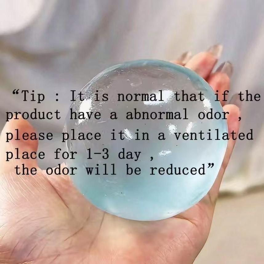 Plush Slow-Return Blue Coconut Oil Handmade Squeeze Ball, 6cm Round Malt Stress Relief Toy, Ideal Gift for Holidays, Parties, Birthdays