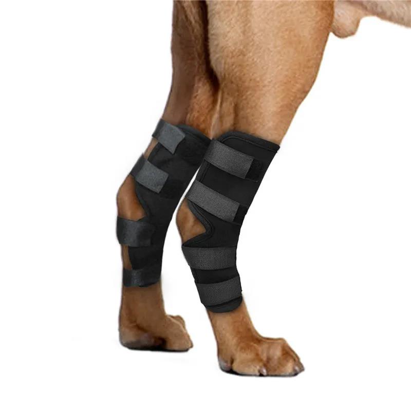 1Pair Pet Knee Support Braces – Hock Joint Wraps For Dog Leg Injury Recovery & Mobility Protection 