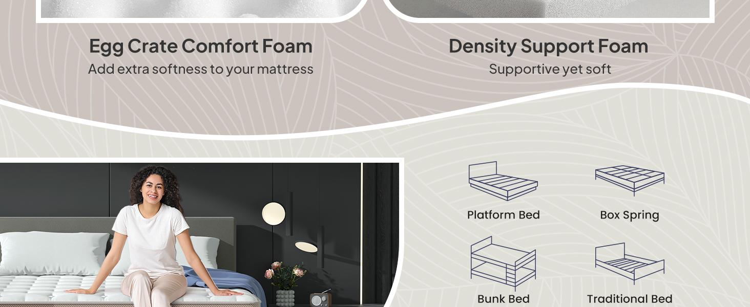 FlexPedic 12-14 Inch Extra Firm Hybrid Mattress, Queen/King, Gel Memory Foam & Pocket Springs for Pressure Relief & Motion Isolation, Fiberglass-Free