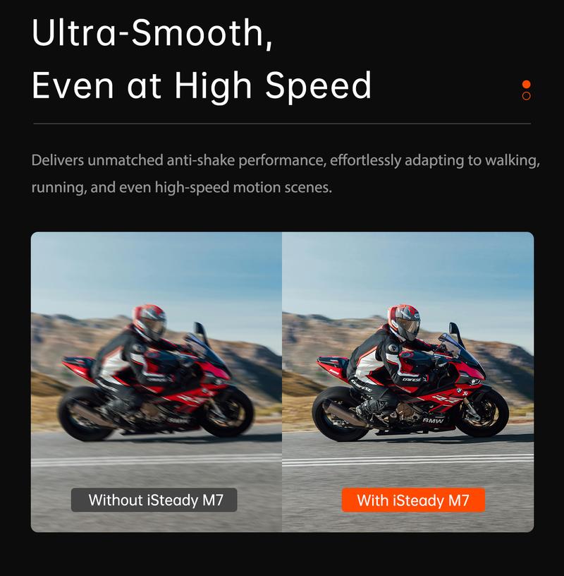 Hohem iSteady M7 AI Tracking Smartphone Gimbal Stabilizer 3-Axis with Magnetic Fill Light/AI Tracking Sensor for iPhone Android with 1/4-inch Color Tochscreen Display,Detachable Remote Controller, Max Payload 500g 2023 Upgraded