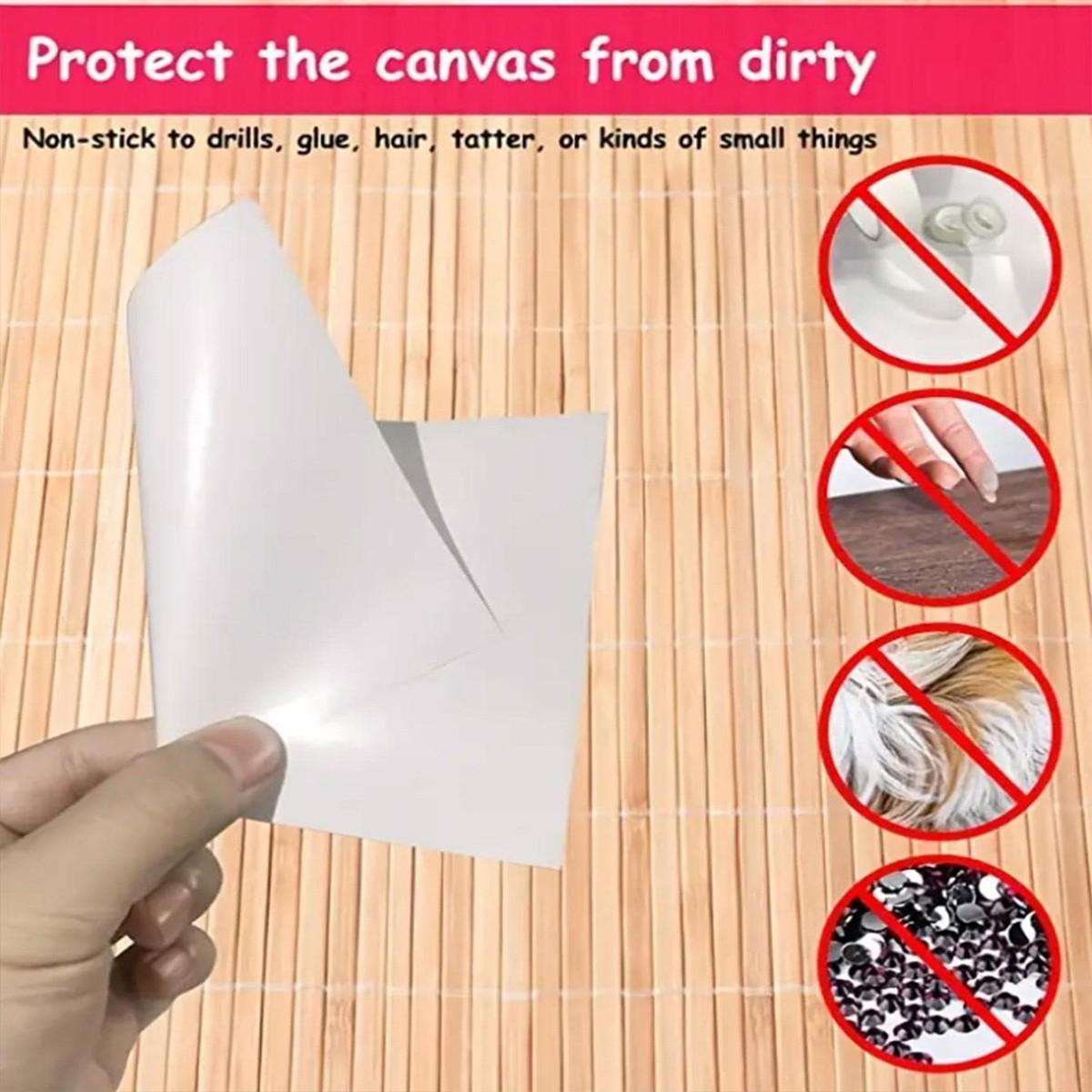 2026 New Style Double-Sided Adhesive Diamond Painting Release Paper Set, 20/50 Sheets 5D Diamond Embroidery Art Tool, Craft Supplies