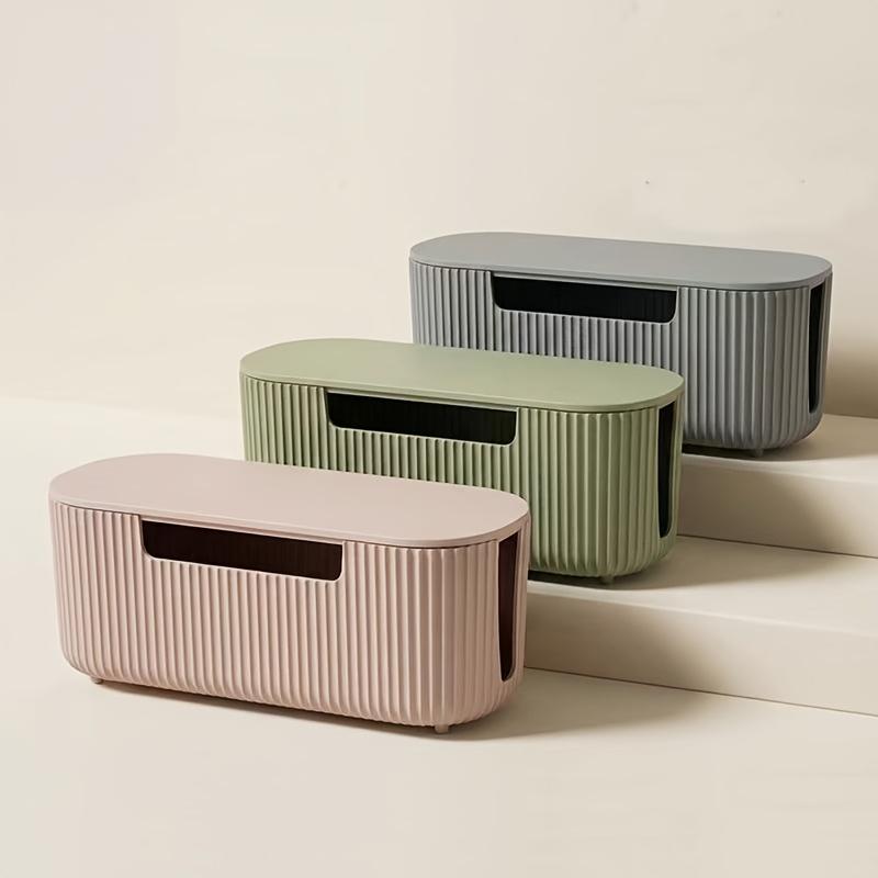 Cable Management Box Cable Management Kit for Power Strip to Hide Wires,Cord Organizer Boxes,Safe ABS Material Wire Organizer of Cable Clips Sleeve for Home & Office