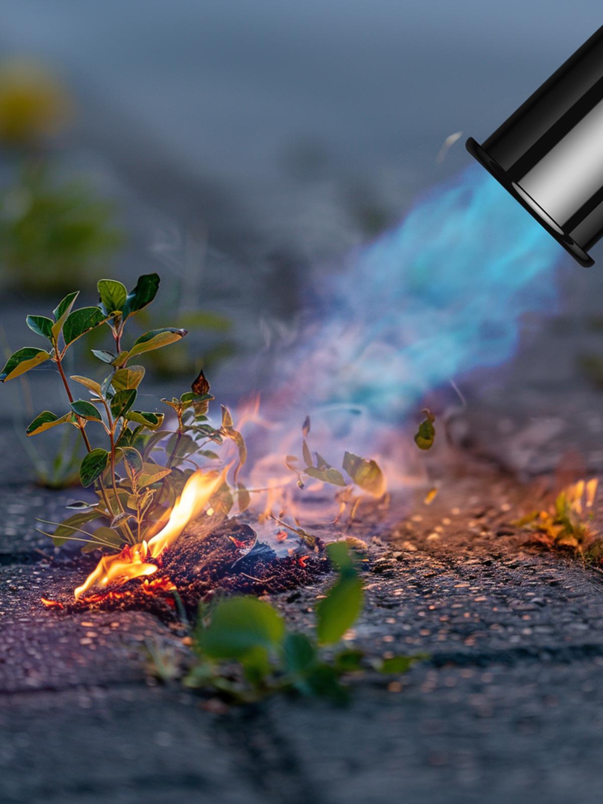 ThermoMaven Propane Torch for Kitchen Cooking, Flamethrower-Style Torch Lighter with Unlimited Adjustable Flame, for Outdoor and Party, Charcoal Starter (Propane Tank Not Supplied), Black Friday and Christmas Gift