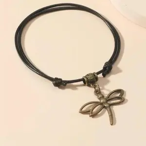 Women's Vintage Dragonfly Beaded Anklet Pendant - 2024 New Boho-Style Lightweight Zinc Alloy Anklets for Women, Summer Beach Accessory for Premier League Fan Shop Enthusiasts Non Tarnish Jewelry