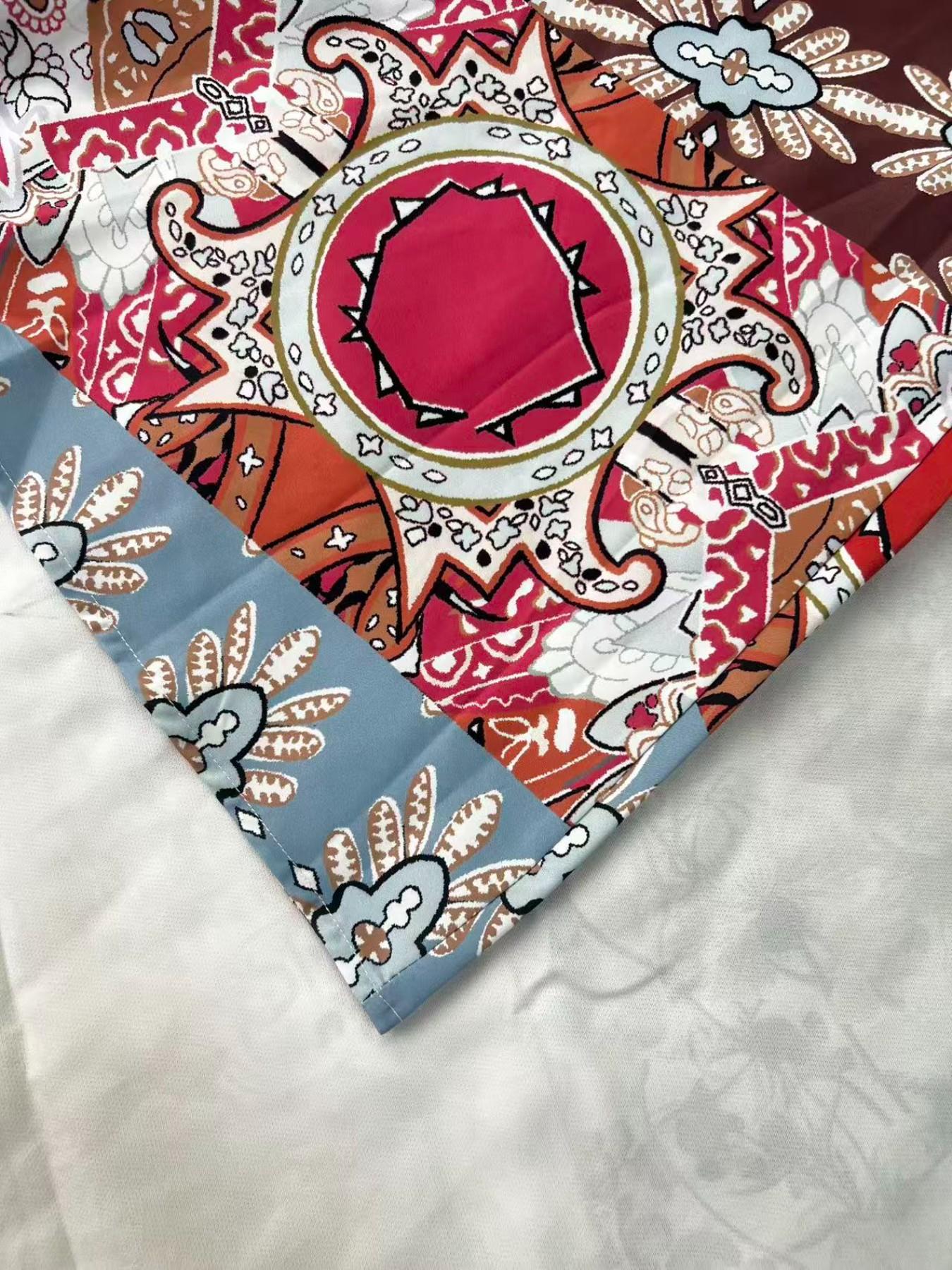 Women's Vintage Floral Totem Print Embellished Robe, Dubai Style Kaftan Evening Gown, Eid Al Fitr Abaya