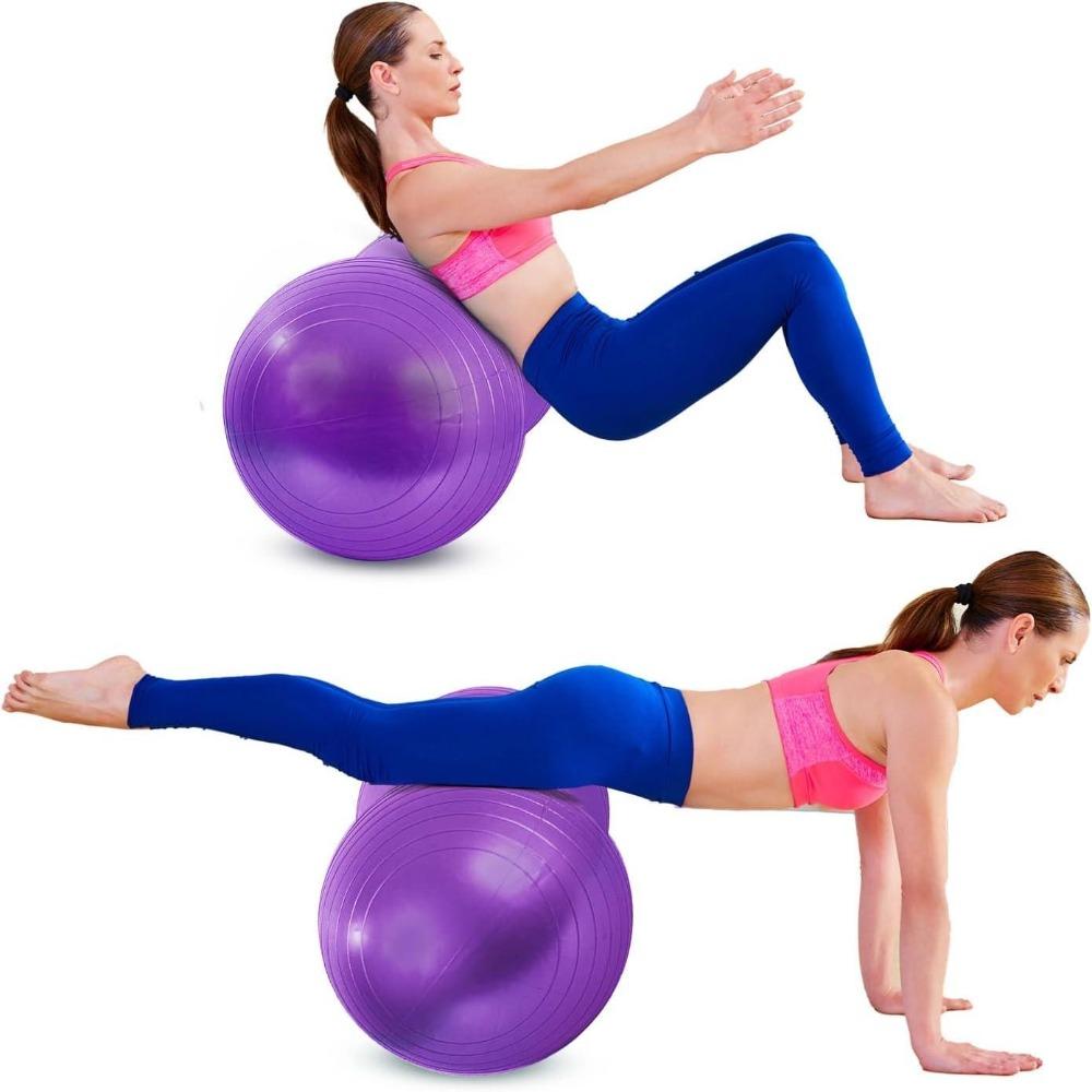 45cm Extra Thick Exercise Yoga Ball - Non-Slip & Durable, Includes Pump, High Weight Capacity & Burst-Resistant for Gym, Balance, Pregnancy, Pilates & Physical Therapy, Gym Equipment