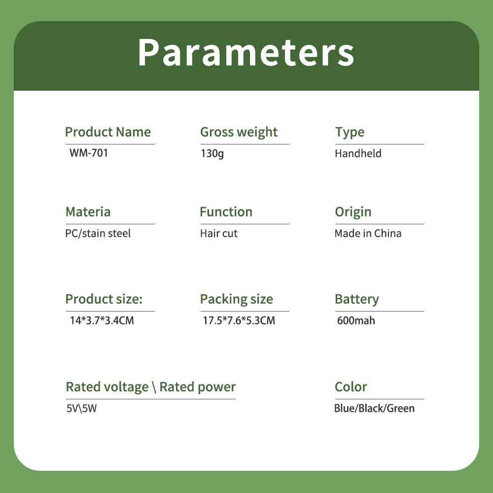 Electric Hair Trimmer, 1 Box USB Rechargeable Hair Clipper, Personal Care Appliances for Men, Body Hair Trimmer, Hair Removal Clippers Men Gift