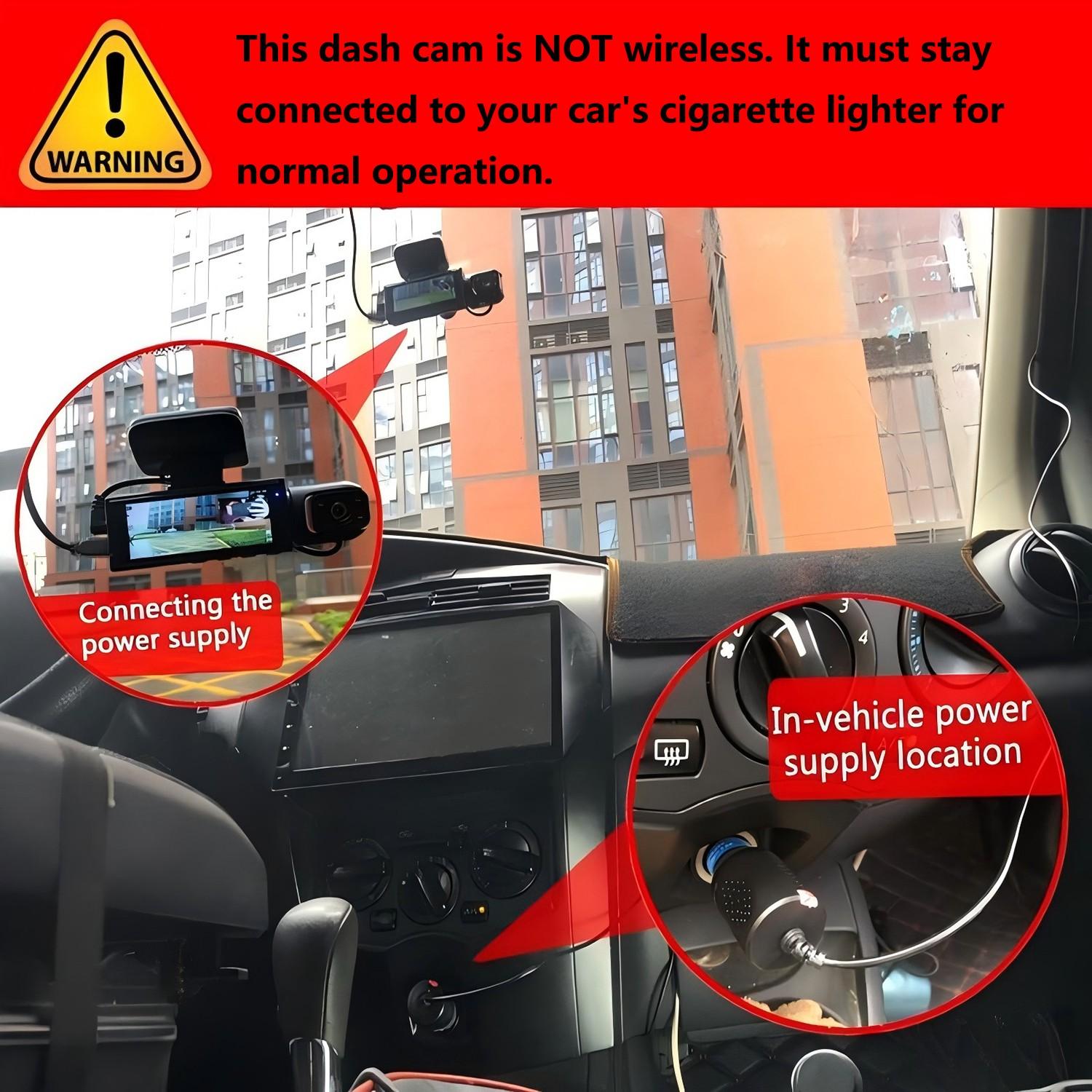 HD 1080P Car Dash Camera with 3.16 Inch IPS Screen, Front & Interior Dual-Lens Traffic recorder with Night Vision, Car Dashboard Wide Angle Driving Recorder, G Sensor, Loop Recording for Universal Car Camera, Car Dashcam