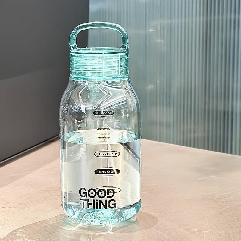 Minimalist transparent polycarbonate water bottle, leak-proof, heat-resistant, portable cup, suitable for school, home, office, outdoors, easy to carry, durable and stylish, suitable for daily use