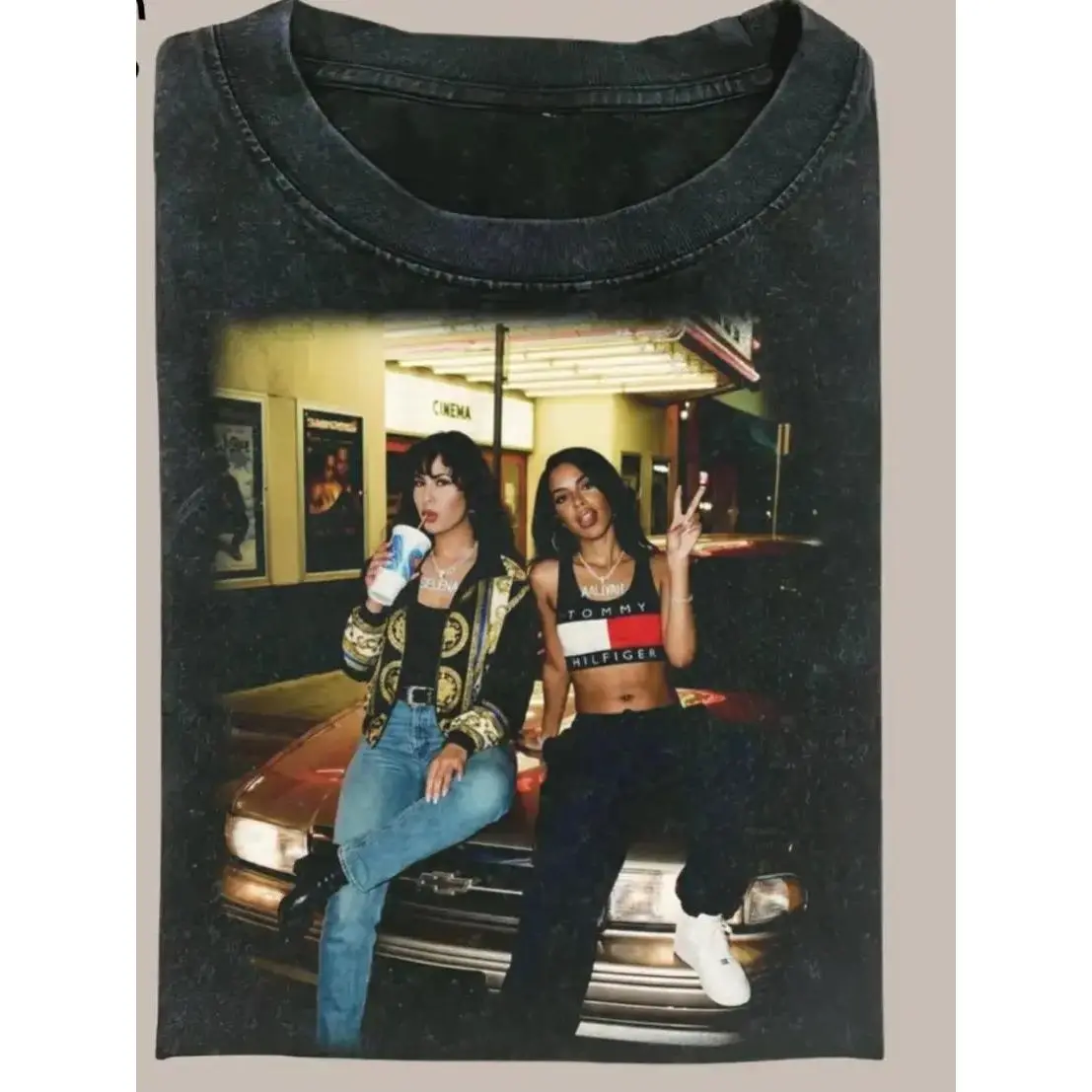 Selena Quintanilla And Aaliyah Dream Collab T-Shirt, Music Band T-Shirts, 90s Retro Shirt, Country Music Tees, Vintage Graphic Tee