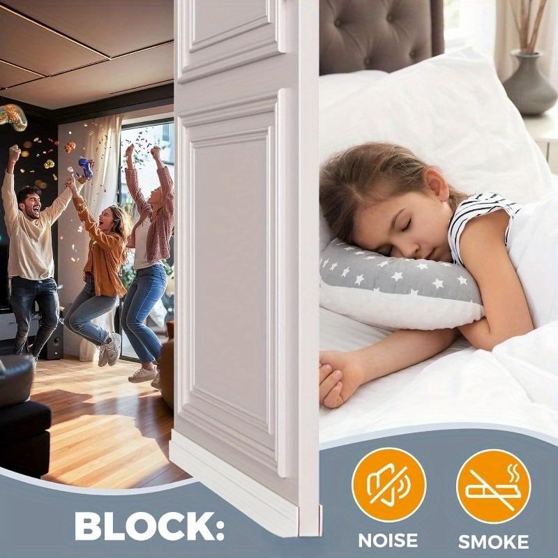 2 rolls of self-adhesive door bottom sealing strip -78.8 inches noise reducing, windproof, insect proof, dust-proof silicone door stopper, energy-saving - available in black, white, gray, and brown