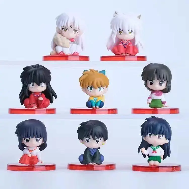 2026 Hot Q-Version Anime Figurines Blind Box - Cute Inuyasha, Sesshomaru, Kagome Sitting Figure Decorations, All-Age Suitable Gift Toys, Cute Figurines, Anime Figures 2026 Hot selling toys