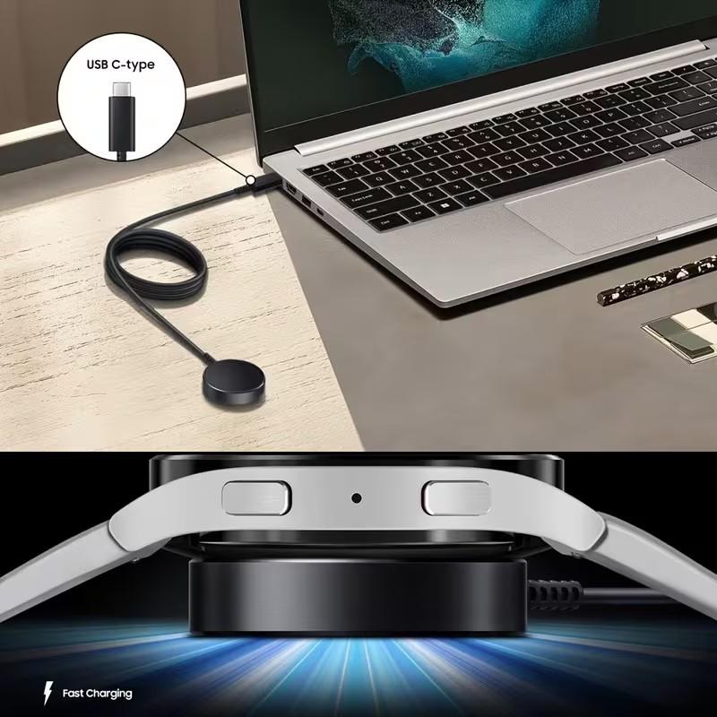 Type C Charger for Galaxy Watch Ultra/7/6/5/4/3, Active 1/2, 6 Classic, Magnetic Charging Cable, No Battery Included