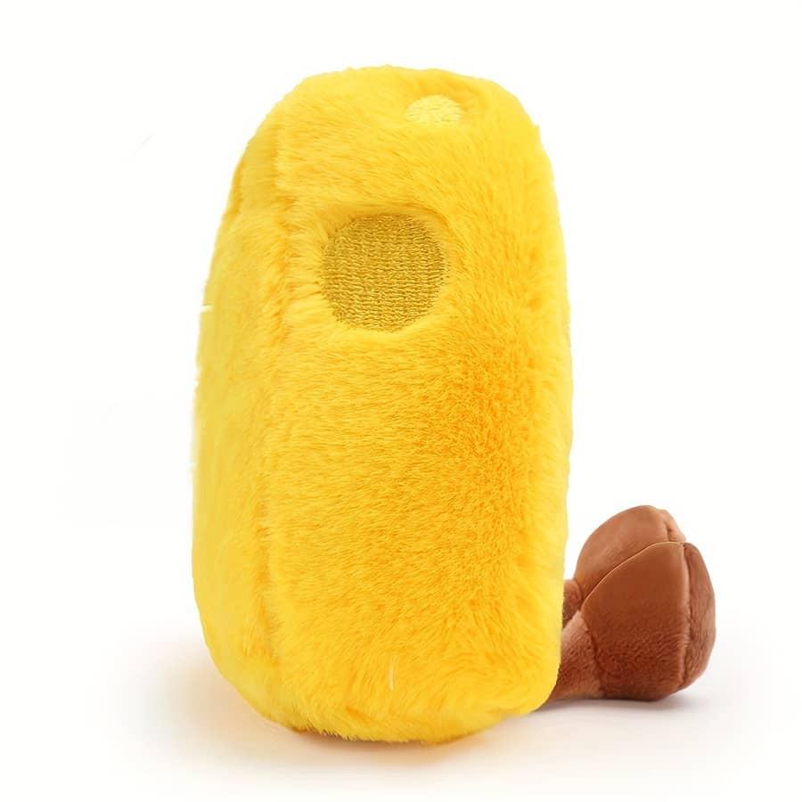 Cute Mini Croissant Cheese Plush Toy, Soft Fluffy Food Shape Doll, Adorable Cartoon Bread Cheese Stuffed Animal, Kids Birthday Gift, Home Decor