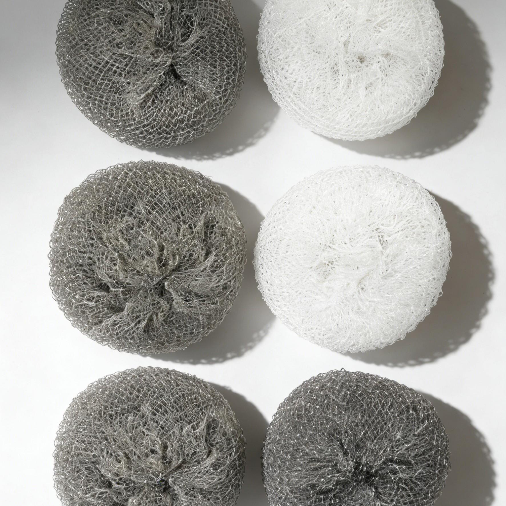 5 Fiber Cleaning Balls Minimalist Style, Oil Removal & Stain Removal, No Shedding, Safe for Pots, Home Kitchen Daily Clean