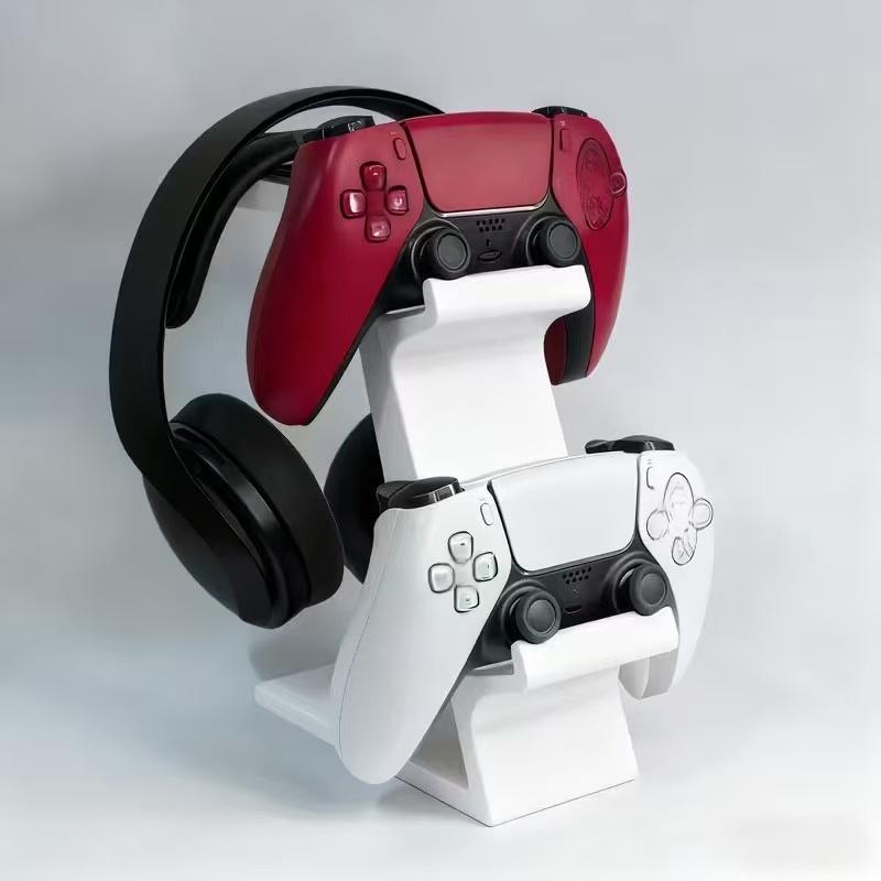 Multi-Functional 3-In-1 Gaming Controller & Headphone Stand Holder, Fits Ps5/ps4/xbox/switch, Dual-Layer Design, Gamer Essential Accessory