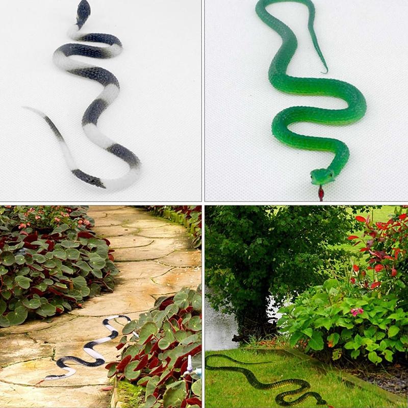 1pc Realistic Rubber Toy Snake 45cm, Lifelike Python Model, Halloween Prank Trick Prop, Scarecrow Garden Bird Deterrent, Joke Gag Toy Accessory