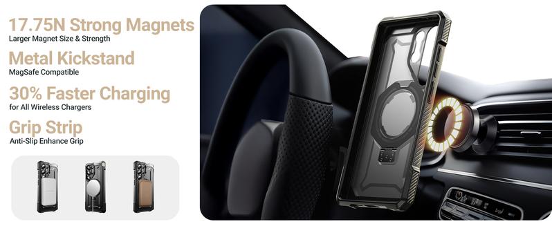 SUPCASE Samsung Galaxy S26/S25 Ultra Case with Stand, Unicorn Beetle Grip,Magnetic Design, Military-Grade Protection,Compatible with MagSafe Holder Cover Protector Screen Protector