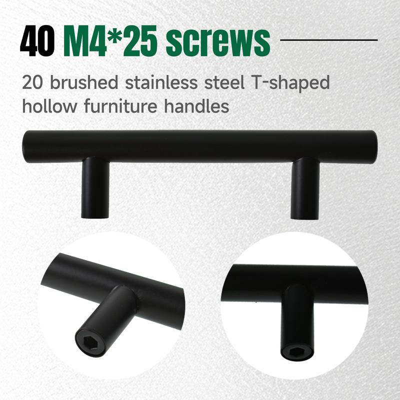 findmall 20/ 50PC 5" Brushed Nickel Stainless Steel Multi-Purpose Cabinet Drawer Pulls Drawer Pulls 3" Center Hole