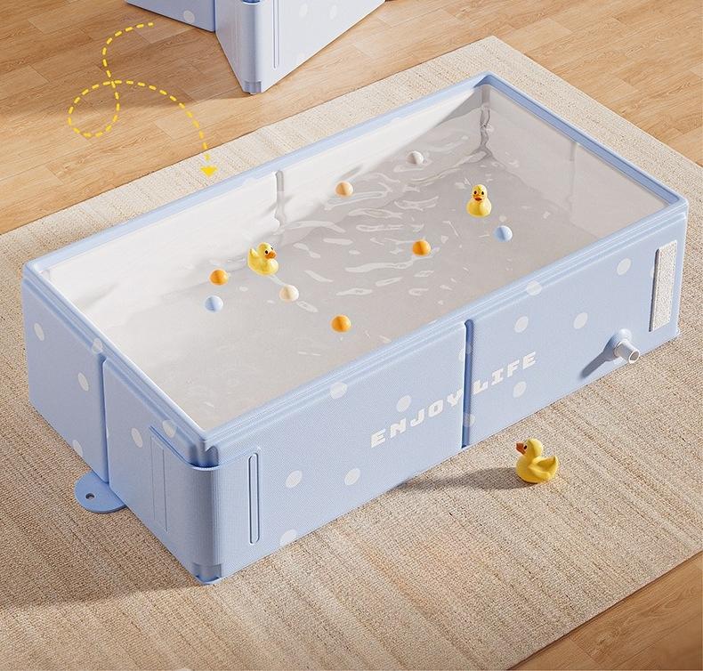 Foldable Rectangular Bathtub, Portable Freestanding Bath Tub, Space Saving Spa Bucket for Travel & Home, Multiuse Collapsible Bath Basin, Ideal for Outdoor & Festival Gift