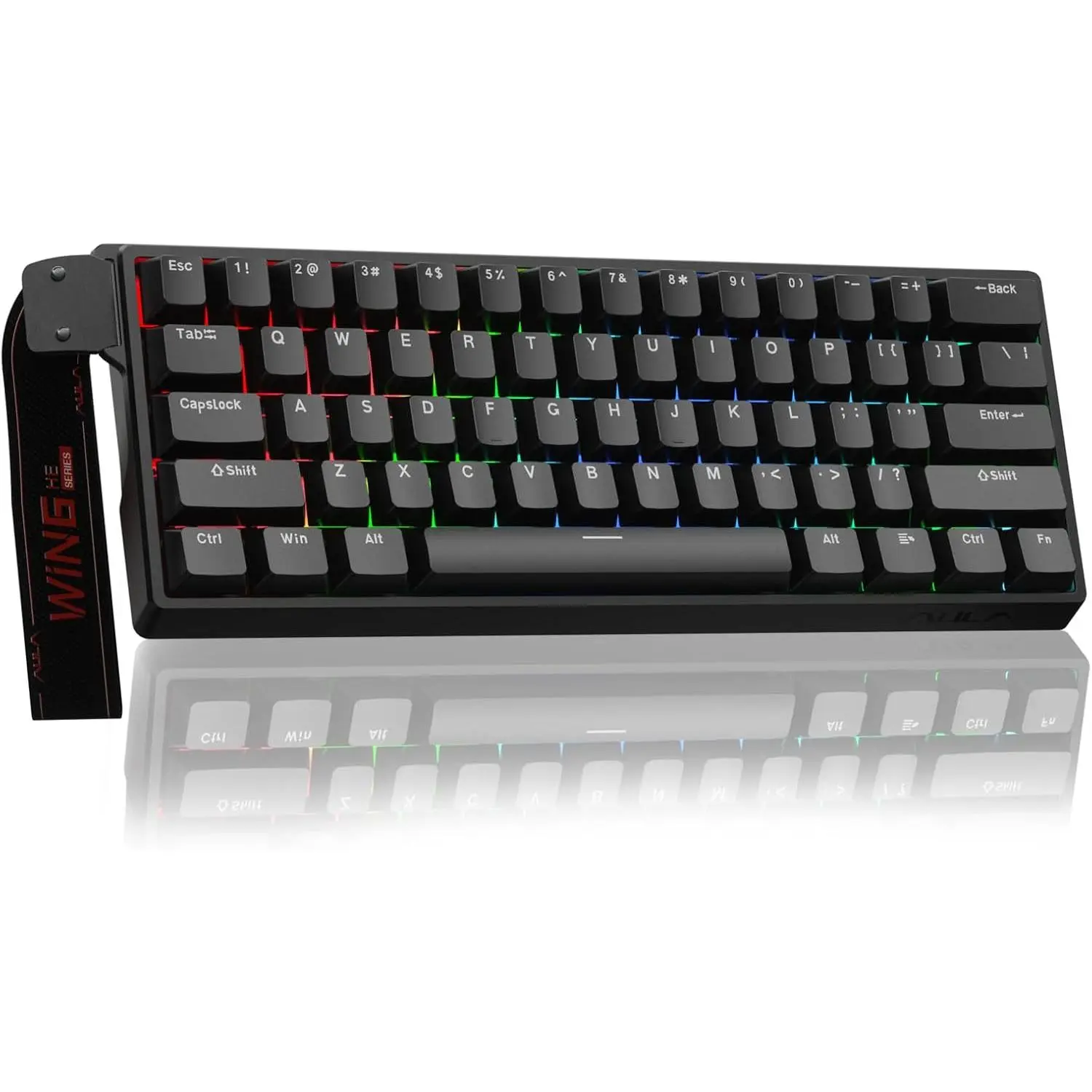 Aula WIN60 HE Hall Effect 60% Compact Layout Wired Mechanical Gaming Keyboard - Hot Swappable, Adjustable Actuation Rapid Trigger Mode, 8000 Hz Polling Rate, RGB Light, Web-Based for PC