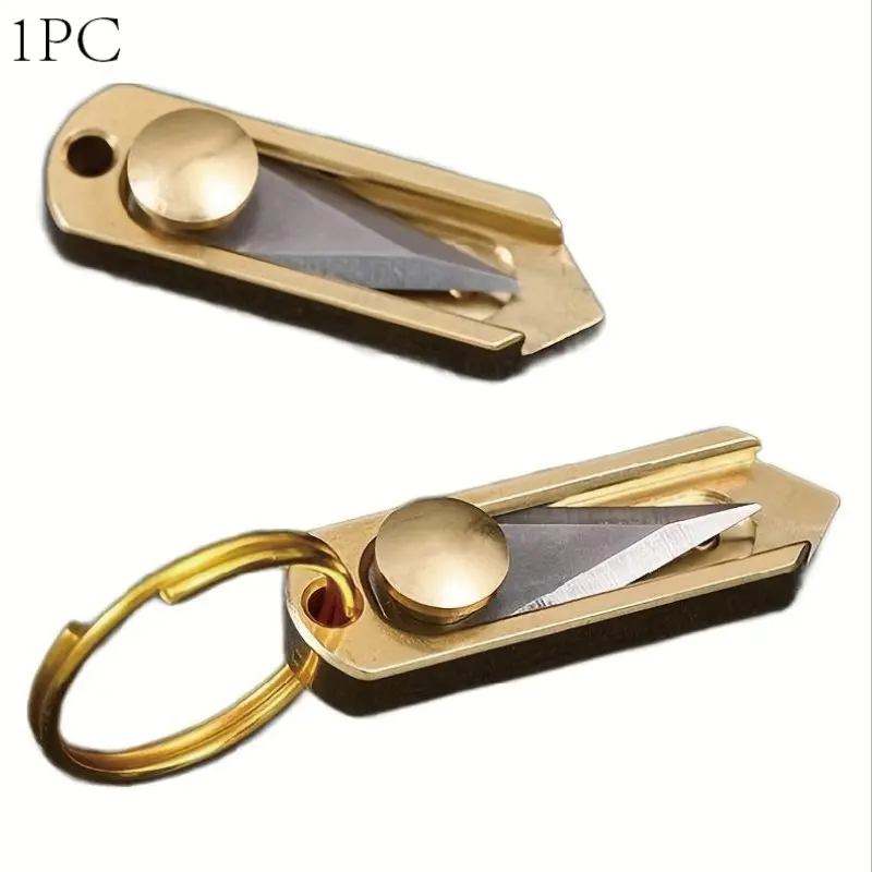 Two-Handed Mini Pocket Knife with Adjustable Blade, Stainless Steel Tip, Keychain Pendant, Ambidextrous Design, Compact Edc Knife, Stainless Steel Knives, Folding Pocket Knives, Portable Knives, Edc Tool
