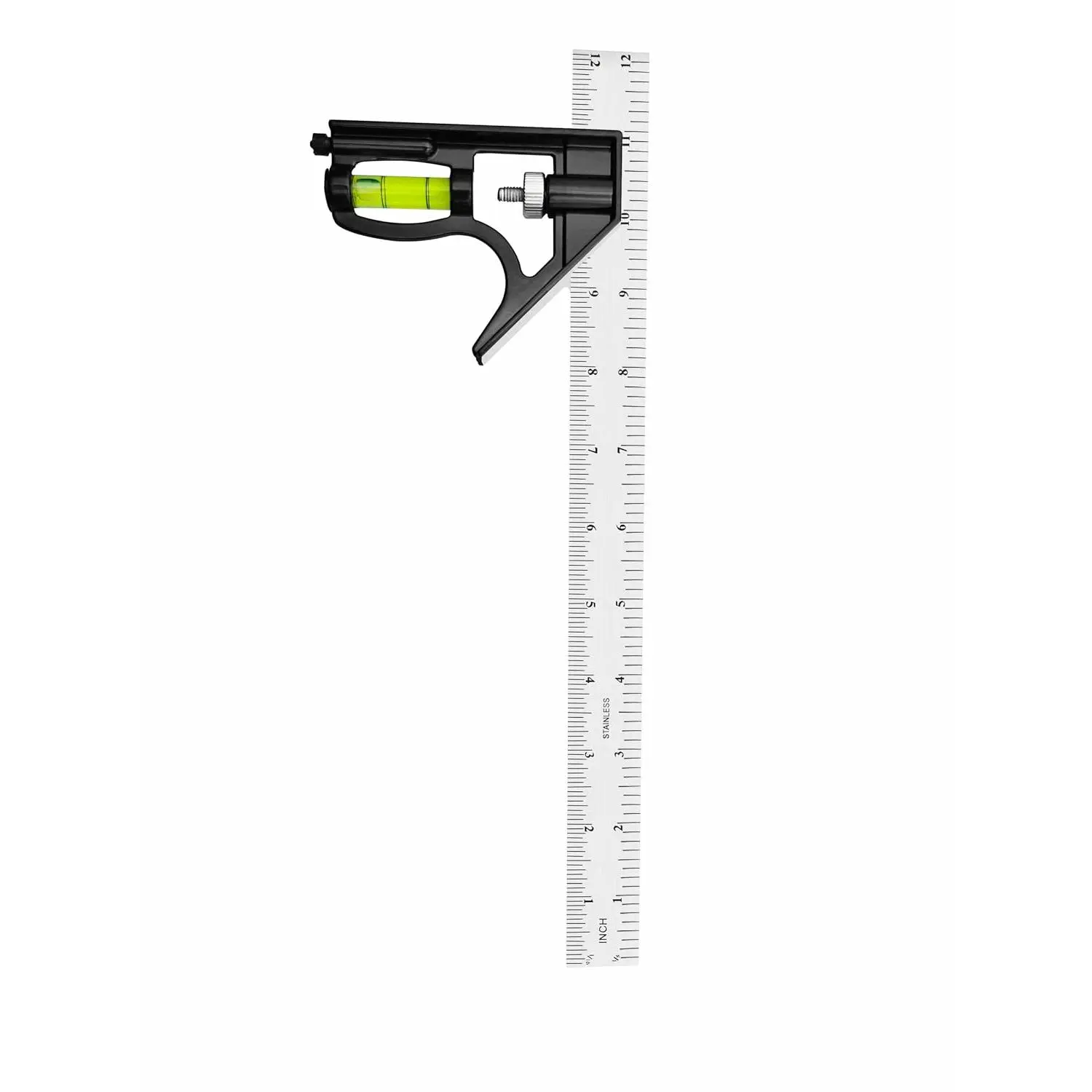 12-Inch Adjustable Combination Square, Metric &  with Level
