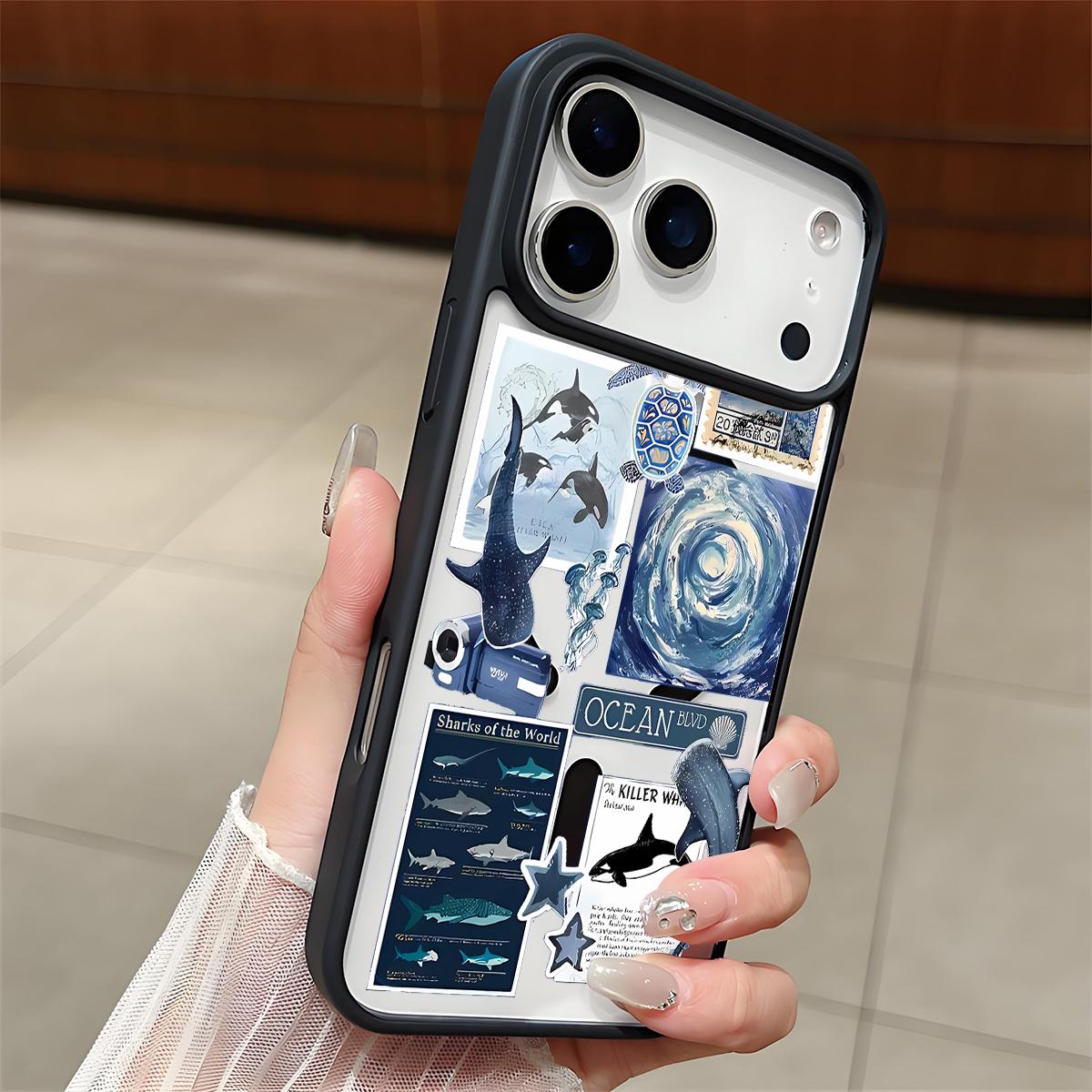 Whale Shark Pattern Clear Magnetic Phone Case, Compatible with MagSafe Silicone Bumper Protective Cover For iPhone X 11 12 13 14 15 16 17 Pro Max Plus