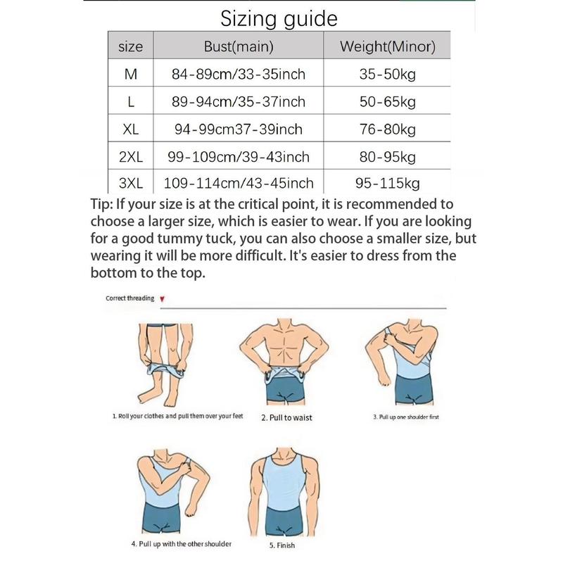 Chest Compression Vest Men Gynecomastia Body Shaper Sleeveless Posture Corrector  Waist Control Tummy Trimmer Tops