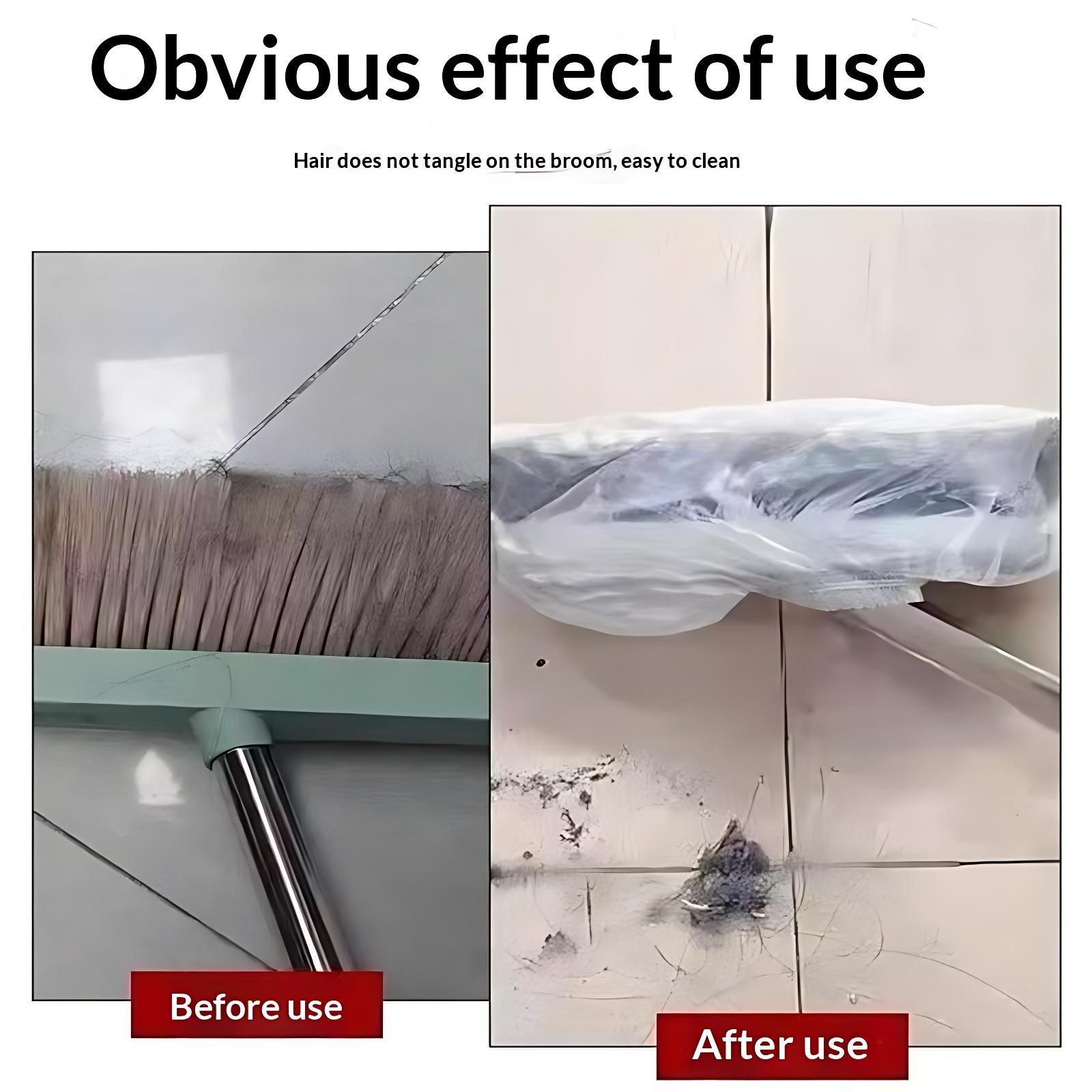 100 pieces - Disposable Brush Covers, Household Sweeping and Mopping Hairproof Tools, High-Adhesive Dustproof Wearable Shoe Covers for Home Cleaning,  helpd with getting up the fine dog cat hair, Suitable for Home Cleaning Tools，