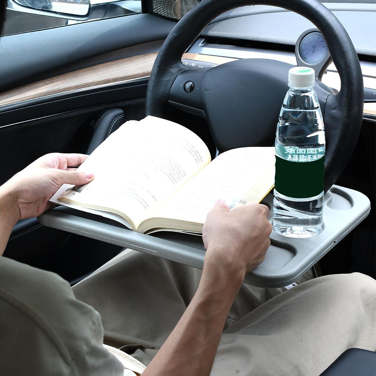 Multifunctional Car Steering Wheel Tray Table, Portable Dashboard Storage Organizer, Convenient In-Car Meal Tray, Easy-To-Use Vehicle Accessory