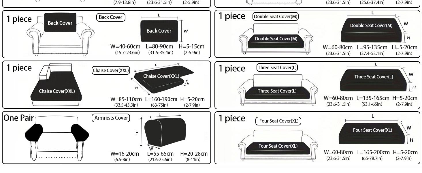 1pc Sofa Cover Pure Color Universal All-Seasons Modern Simple Design Anti-Slip Full Coverage Couch Protector for Living Room Bedroom Decor