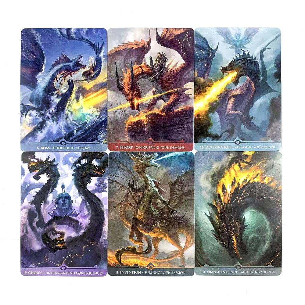 Powerful Dragon Tarot Deck, Fun Destiny and Divination Board Game, Mystery Oracle Cards for Prediction and Insight, Easter Halloween Christmas Gift