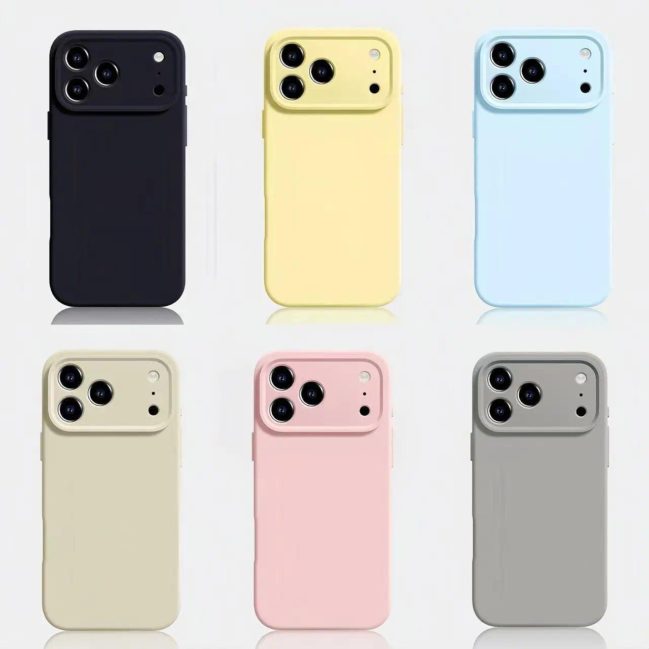 Premium Solid Color Skin-Feel Frosted TPU Phone Case for iPhone 17/16/15/14/13 Pro Max Plus E, Soft Anti-Yellowing Anti-Fall Durable Protective Cover