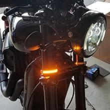 Nilight 2PCS 6-5050-SMD Waterproof Flexible Turn Signal Backup License Plate Universal Amber Lights Strip Universal for Motorcycle ATV UTV ledpanel sequential lights Vehicle Side Lamp