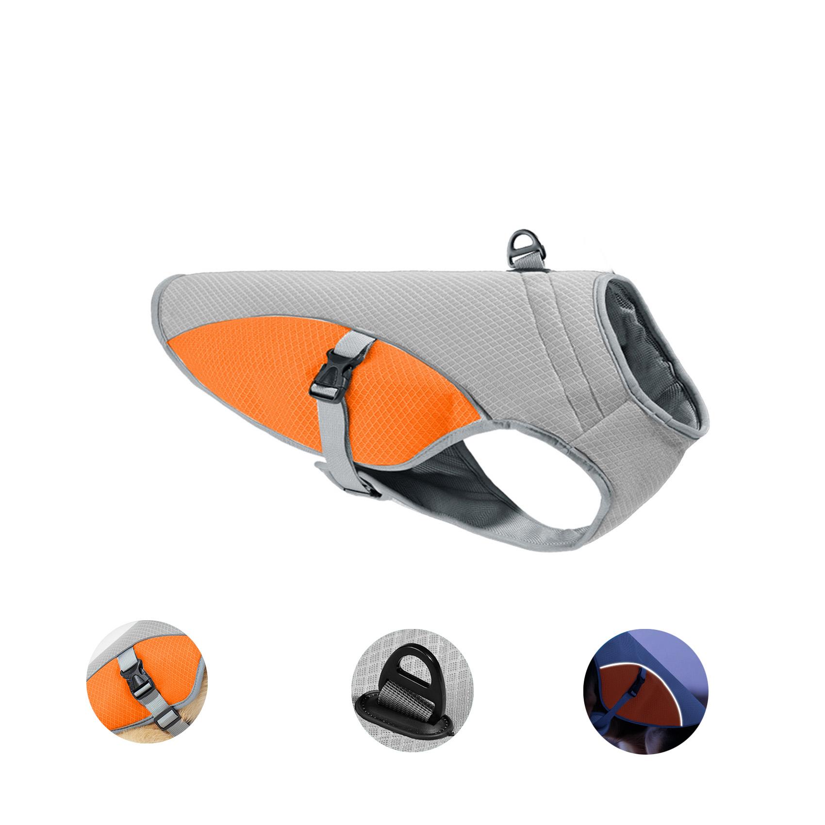 Sun Protection Dog Shirt / Quick-Drying Cooling Vest — Lightweight, Breathable, Sleeveless Vest with Reflective Strips; All-Season Pet Apparel Offering UV Protection for Summer; Suitable for Small, Medium, and Large Dogs—Ideal for Outdoor Hiking, Beach Ou