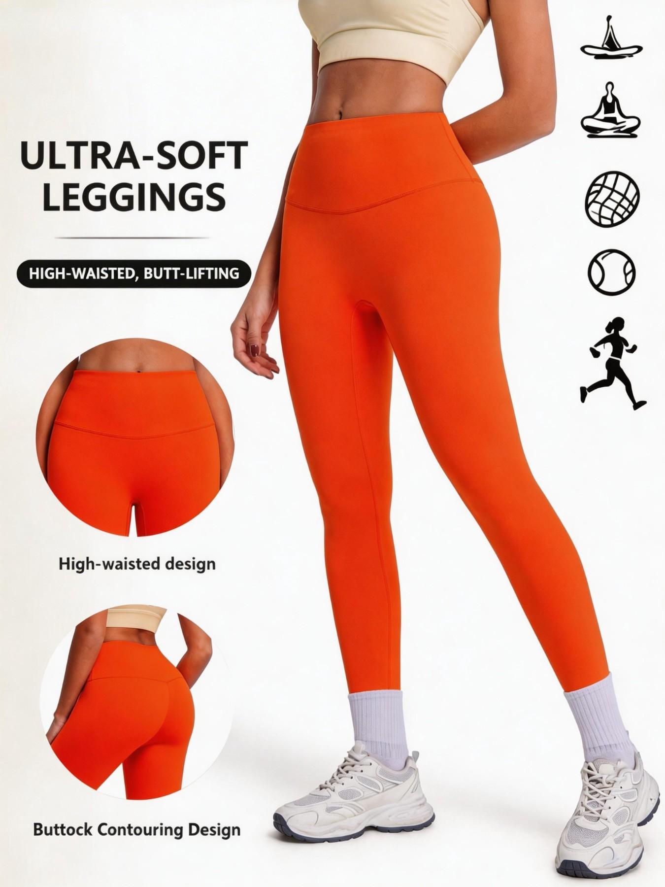 Women's High-Waist Yoga Pants, Cloud-Like Soft Tummy Control Workout Leggings, Anti-See-Through Butt Lifting Sports Long Pants, Gym Running