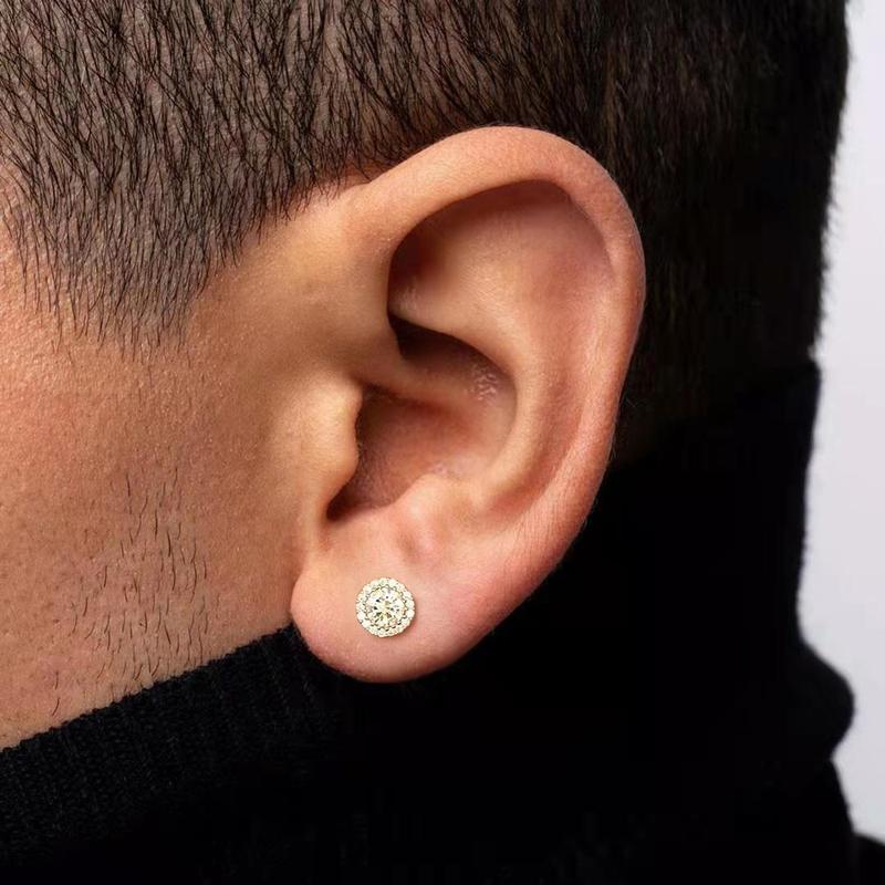 EAMTI 925 Sterling Silver Stud Earrings for Women Round Cut Cubic Zirconia CZ Stud Earrings Hypoallergenic