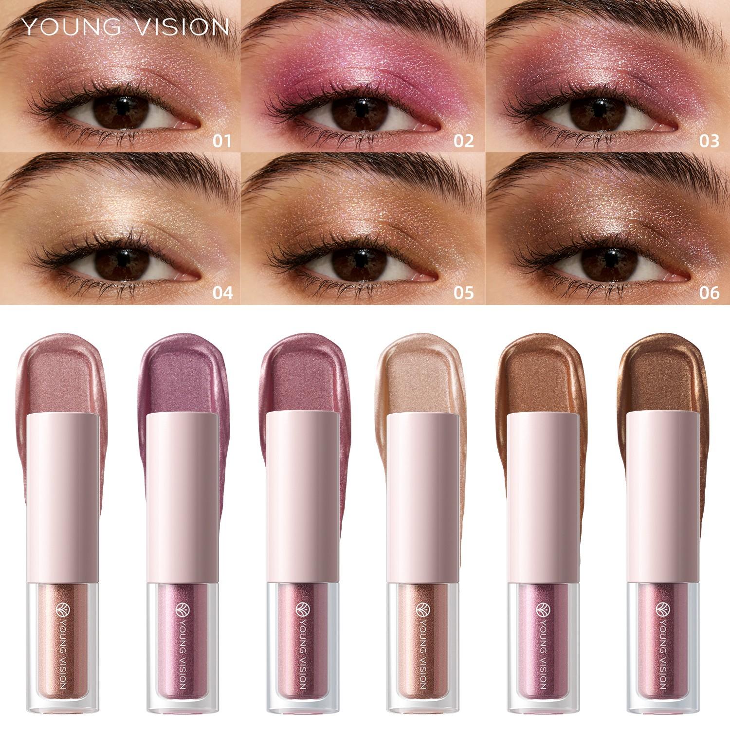 YOUNG VISION Liquid Eyeshadow, Fall Winter Warm Tone, Lightweight Long-Lasting Formula, Deep Eye Shadow Effect, Cosmetics