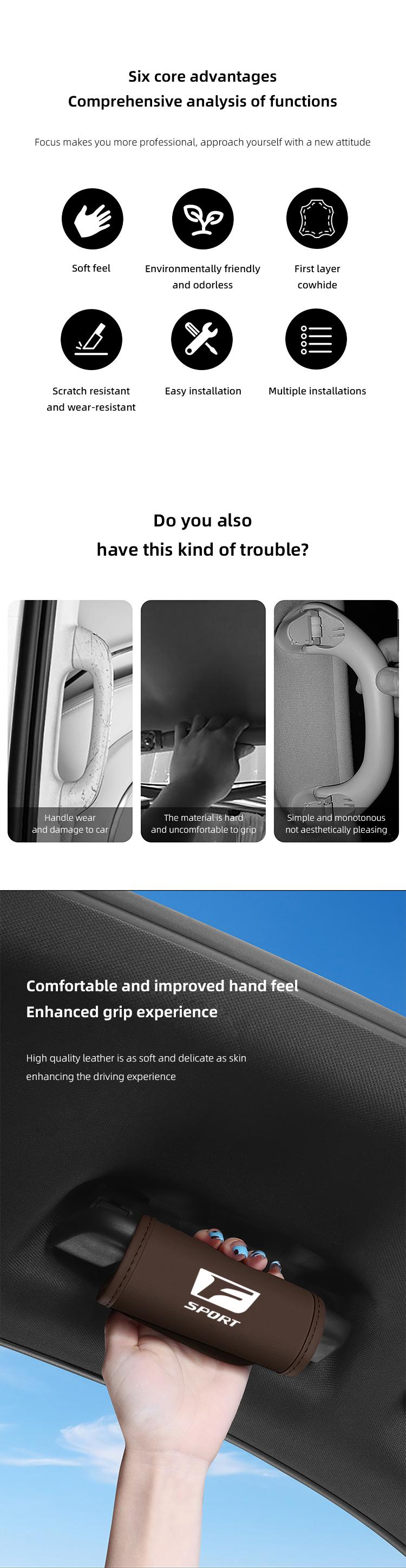 Car Roof Handle Protective Cover Pull Gloves Interior Accessories For Lexus F-SPORT ES RX NX LS UX LM LX GX LC RZ IS CT GS RC HS SC TX LBX IS300 RX350 LS500 LX600 NX260 CT200