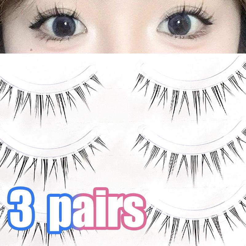 Babydoll Style Natural False Eyelashes, Soft Smooth Cartoon Fairy Design, Perfect for Role Play, Reusable, Single Unit