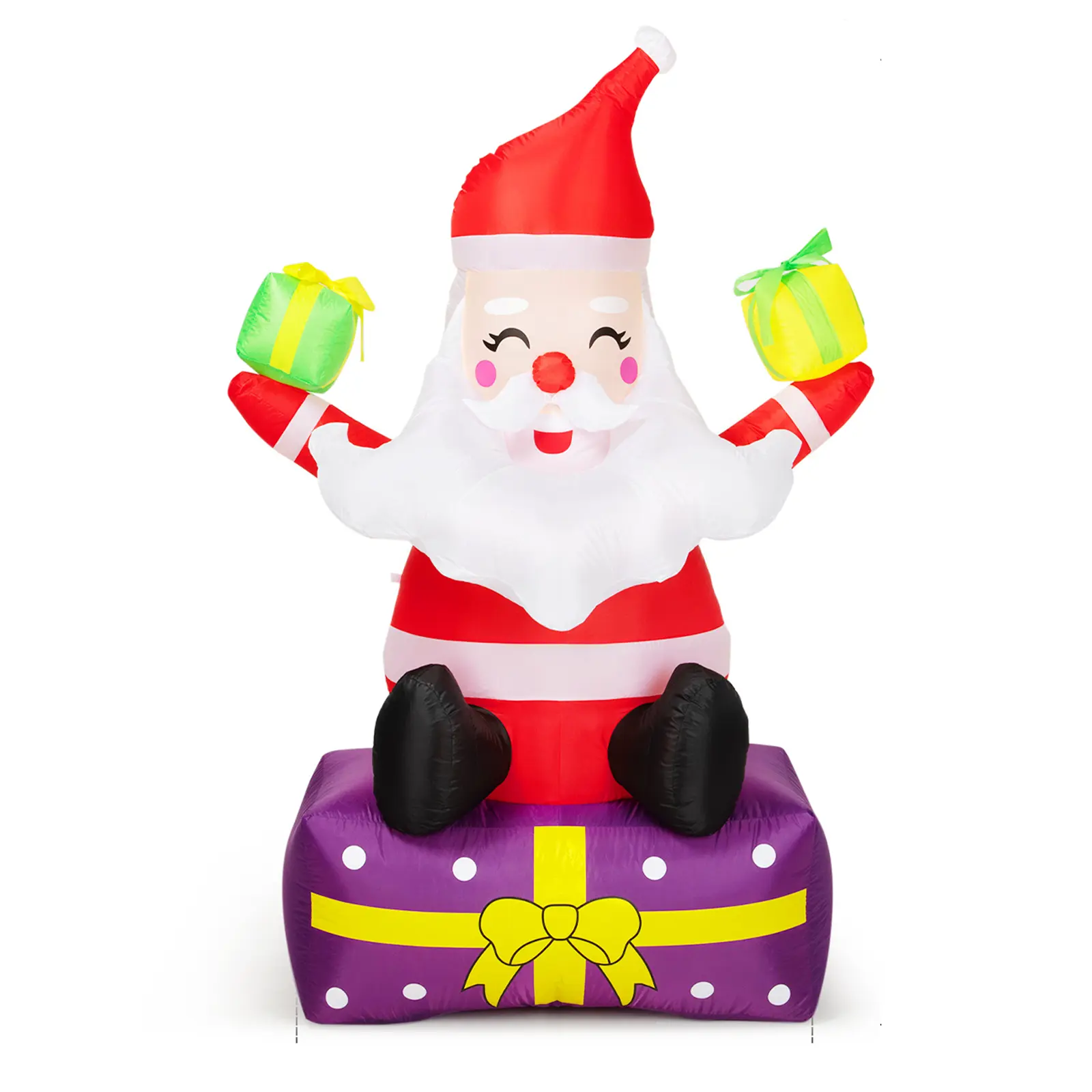6 FT Inflatable Santa Claus Outdoor Christmas Decoration with LED Lights & Secure Anchors, Waterproof Blow Up Santa for Garden Lawn Patio