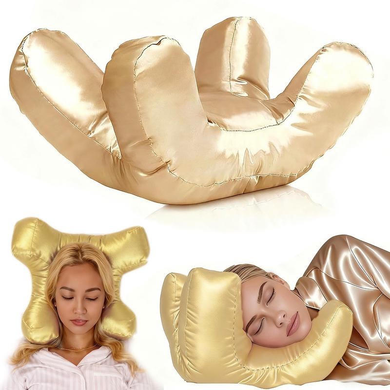 Face massage pillow, soft face pillow, high-quality beauty pillow, ultimate sleeping comfort, washable silk pillowcase, plush and silky polyester filling, meet all sleeping needs
