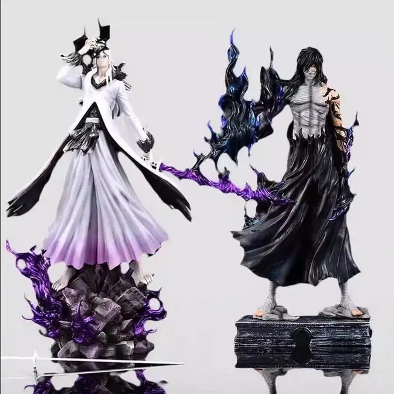 31-33cm Bleach Ichigo Figure Hollow White Horned & Mugetsu Form Pvc Anime Peripheral Desktop Decor Collectible Statue Fan Gift