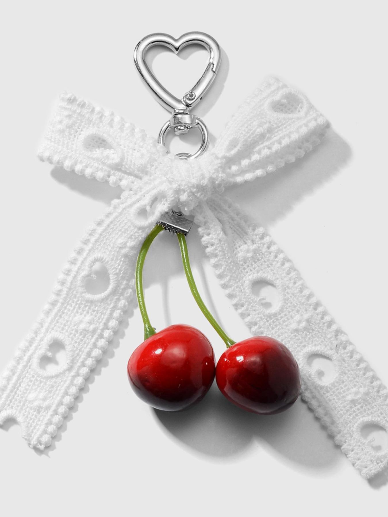 New Elegant Simple Sweet Cool High-Quality Faux Pearl Lace Leopard Bow Keychain Bag Charm, Casual Style, No Choking Hazard, Fashionable Accessory