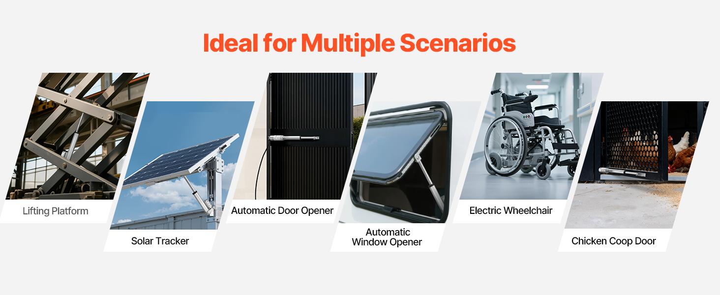 VEVOR 12V Linear Actuator, 4 Inch High Speed 0.6/s Linear Motion Actuator, 225lbs/1000N with IP54 Protection Mounting Bracket for Lift Desk, Recliner Chairs, Window Door Opener