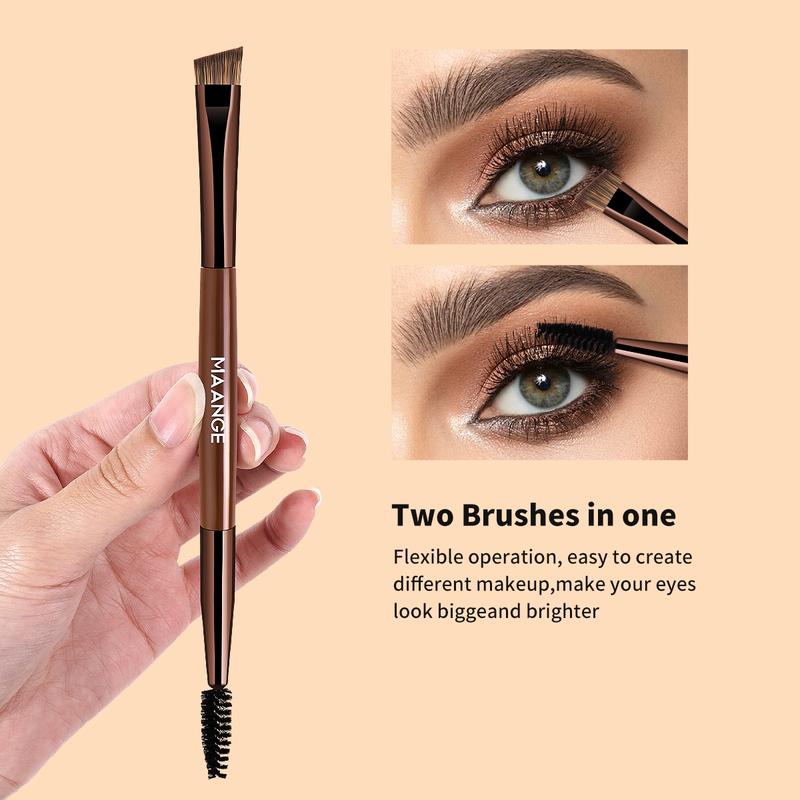 MAANGE 10pcs Makeup Brush Set, Makeup Brushes Set, Foundation Brush Blush Brush Contour Brush Concealer Brush Eyeshadow Brush Blending Brush Eyelash Brush Eyebrow Brush, Professional Face & Eye Makeup Kit for Travel and Daily Use