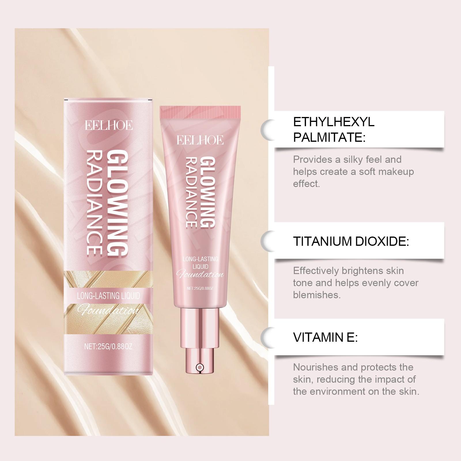 EELHOE Lightweight Long-Lasting Foundation Coverage, Non-Fading, Moisturizing & Refreshing