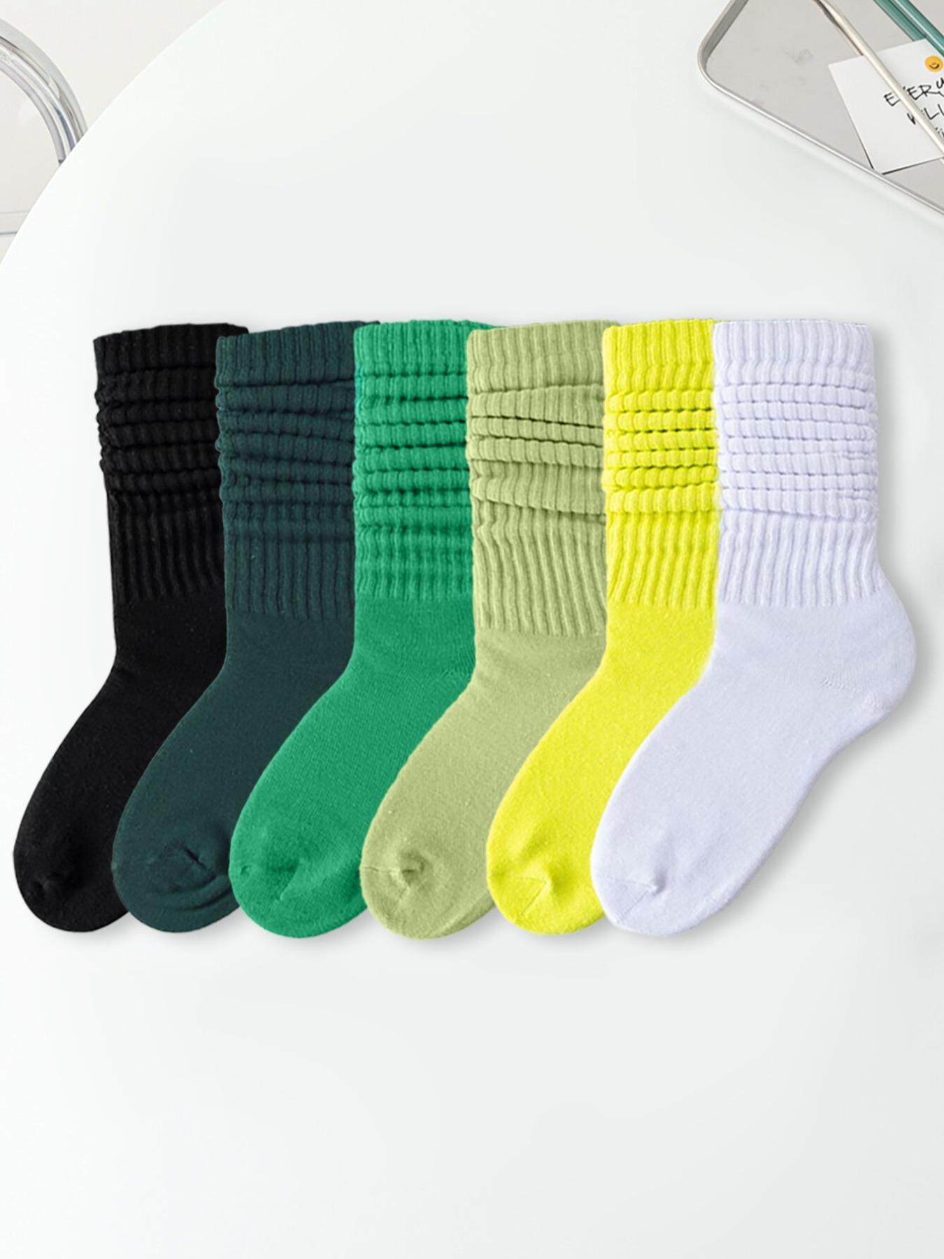 Women's Solid Crew Socks, Multi-pack Soft Comfy Breathable Mid-calf Socks for Daily Wear, Socks for Women, Lady's Fall & Winter  Hosiery