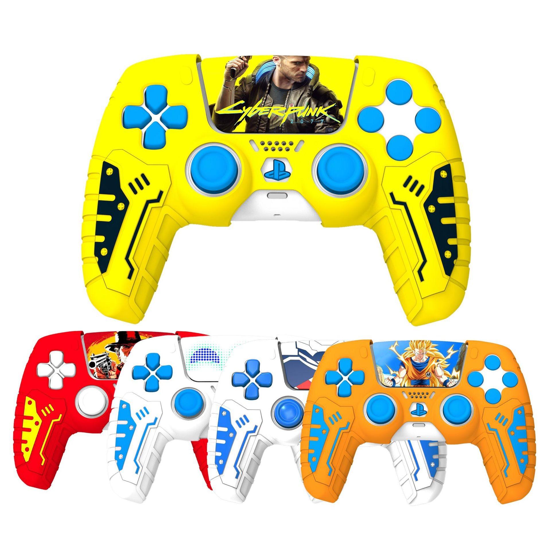 Ps5 Game Controller Silicone Protective Case Ps5 Pro Patterned Silicone Handle Cover Ps5 Gaming Accessories Shell Protection